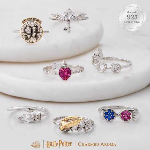 Official Harry Potter Platform 9 3/4 Ring, 925 Sterling Silver Charmed Aroma - Picture 4 of 5